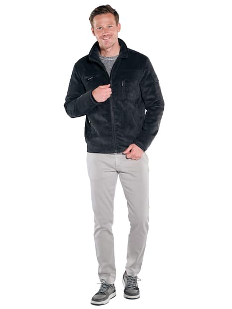 engbers Herren Cord-Jacke mit Funktionsdetails , Anthrazit