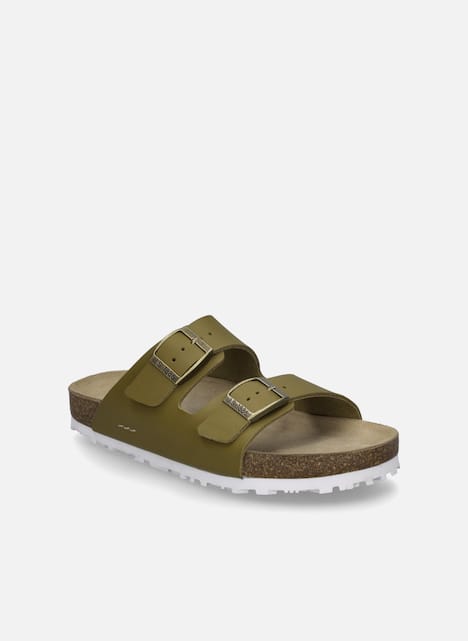 Damen Sandale Hermine 01, oliv-kombi