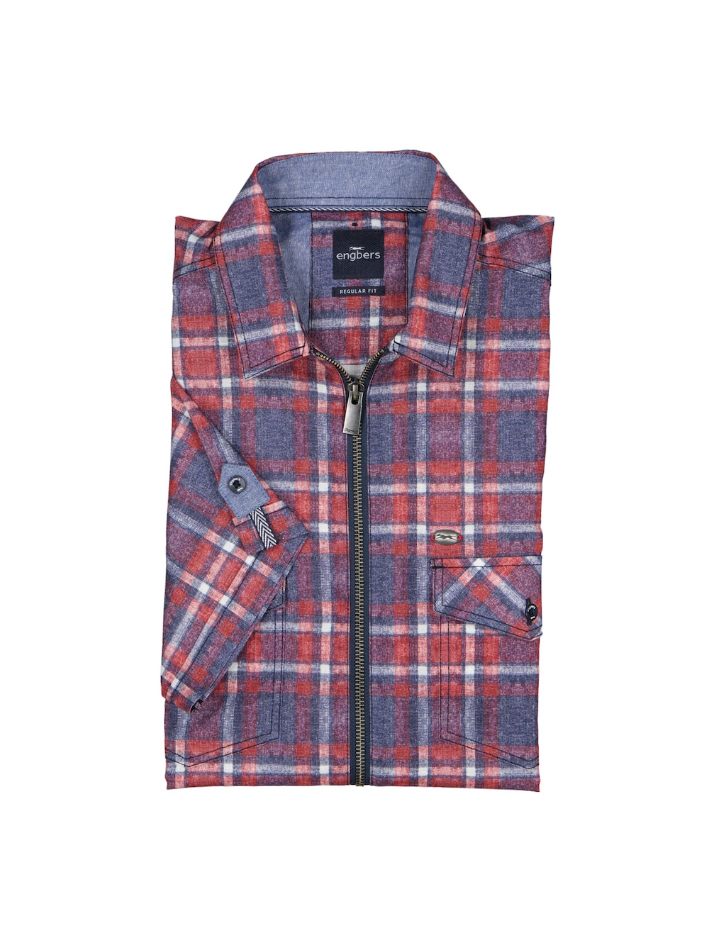 Herren Hemd kariert , Rot