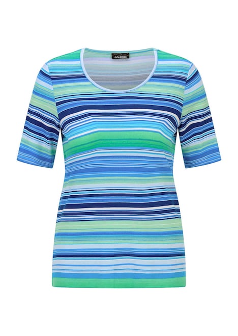 Viscose shirt met fris streepmotief