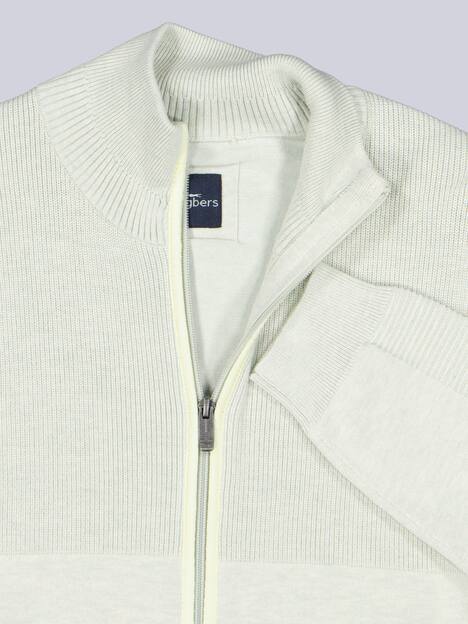 engbers Herren Cardigan strukturiert , Hellgruen