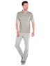 Herren Poloshirt mit Kontraststreifen , Gruen