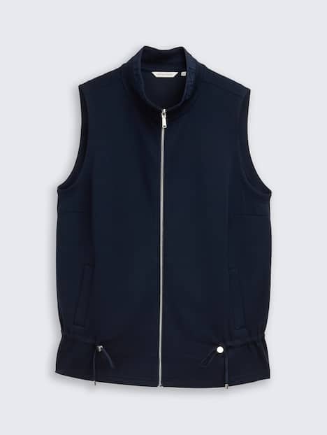 Tom Tailor Women PLUS Strick & Sweatshirts Plus Size - Scuba Sweatweste mit Stehkragen