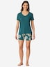 Schiesser Damen Pyjama Modern grün