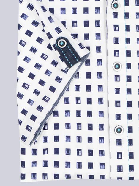 engbers Herren Kurzarm-Hemd gemustert , Marineblau