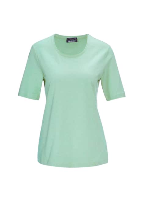 Basic Baumwollshirt mit kurzem Arm