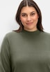 Strickpullover Langarm Uni Stehkragen