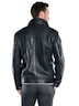 Herren Lederjacke mit herausnehmbarem Inlet , Schwarz