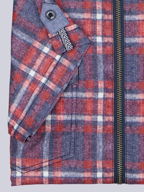 Herren Hemd kariert , Rot