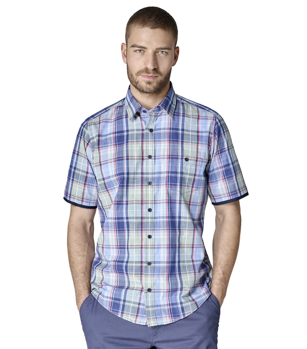 Freizeithemd Kurzarm kariert Casual Fit
