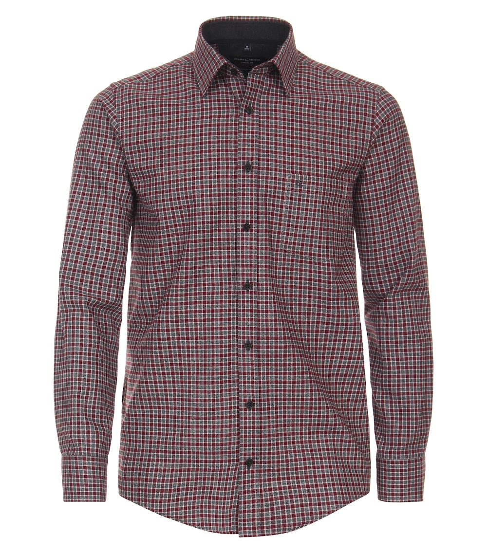 Flanellhemd kariert Casual Fit