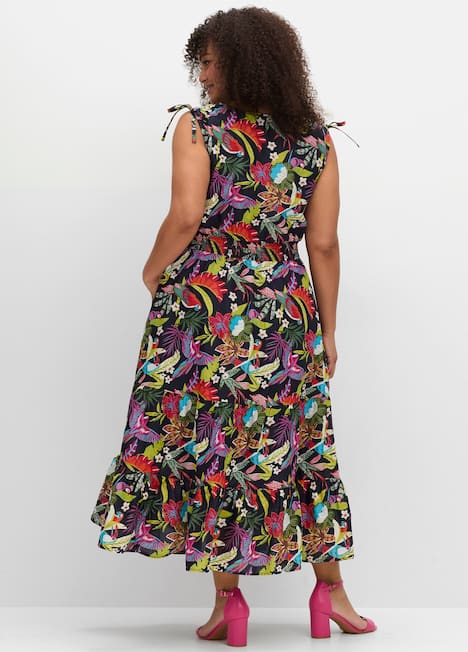 Maxikleid Ärmellos Blumen