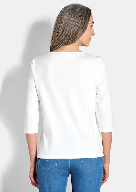 Basic Shirt mit U-Boot-Ausschnitt