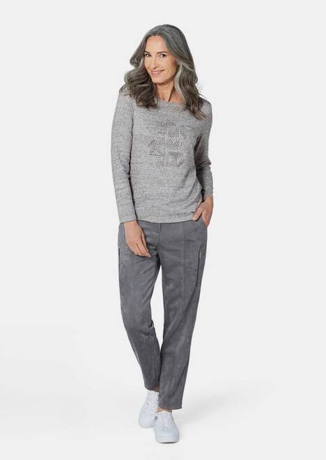 Shirt met applicatie en lange mouwen