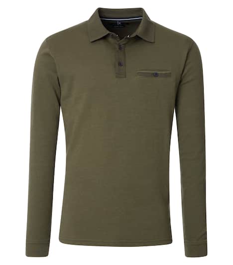 Polo-Shirt Langarm gestreift