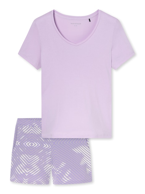 Schiesser Damen Schlafanzug Modern Nightwear orchid