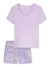 Schiesser Damen Schlafanzug Modern Nightwear orchid