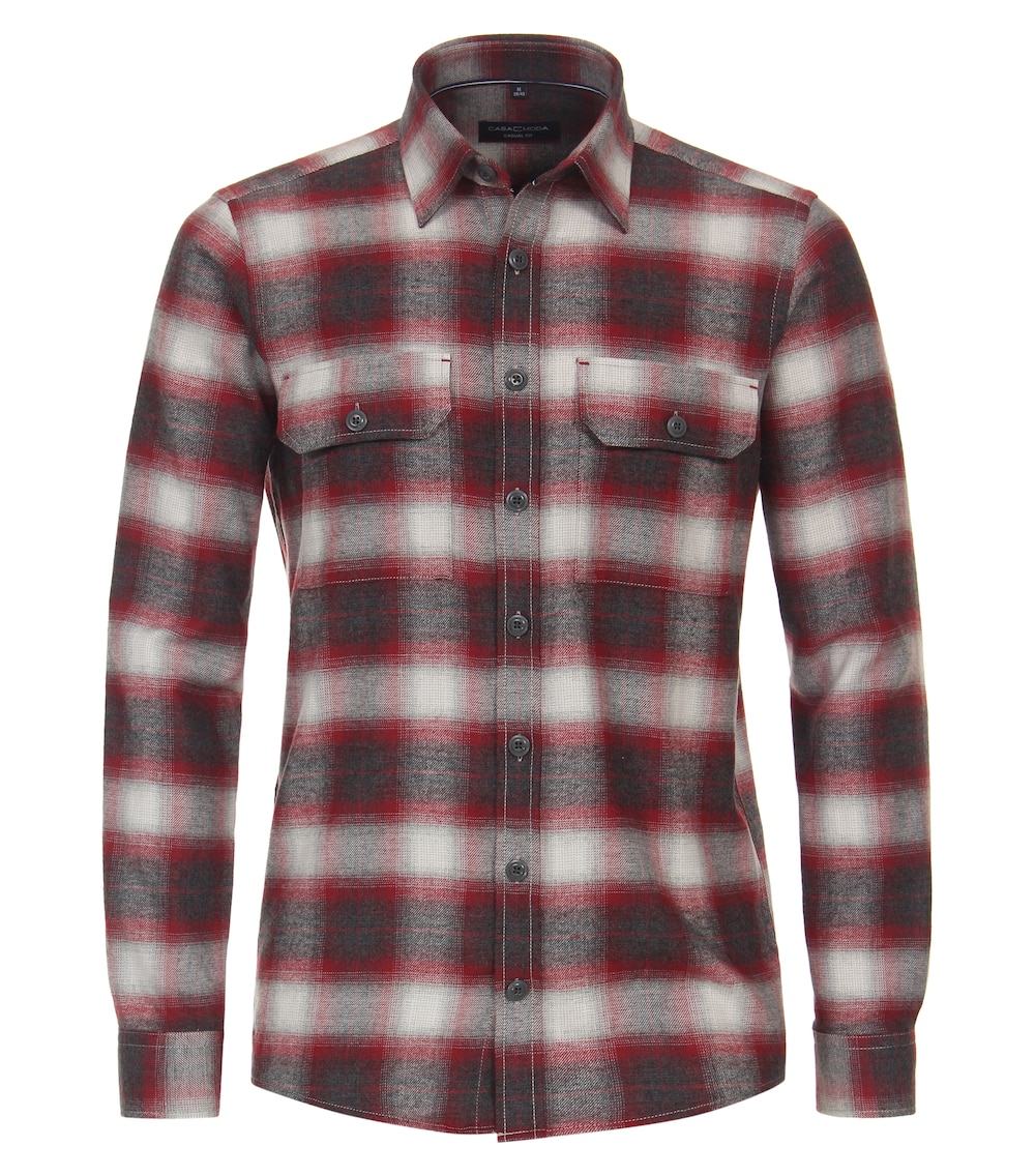 Flanellhemd kariert Casual Fit