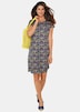 Modernes Viskosekleid, Allover-Print