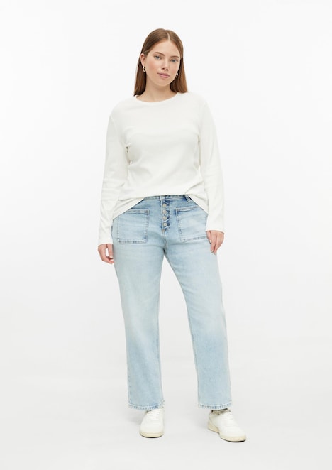 Jeans / High Rise / Straight Leg cropped