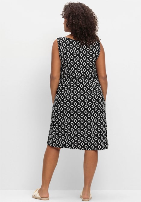 Strandkleid Ärmellos Sonstiges Muster Ohne Kragen