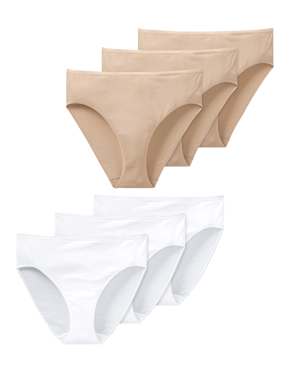 Schiesser Damen Slip 6-Pack Essentials - weiss