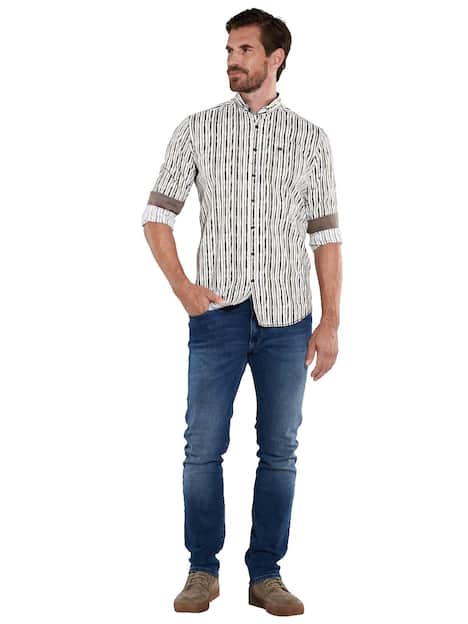 engbers Herren Langarm-Hemd slim fit , Braun
