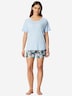 Schiesser Damen Pyjama Modern hellblau