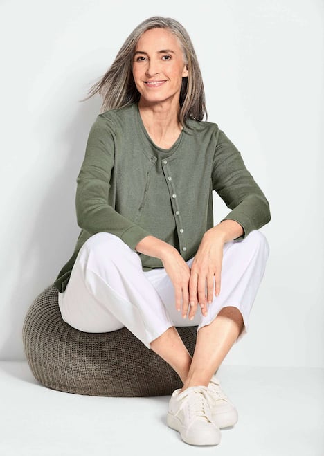 Figurnahes Twin-Set aus Pima-Baumwolle