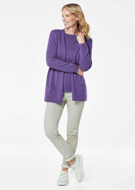 Langarm Feinstrick-Cardigan