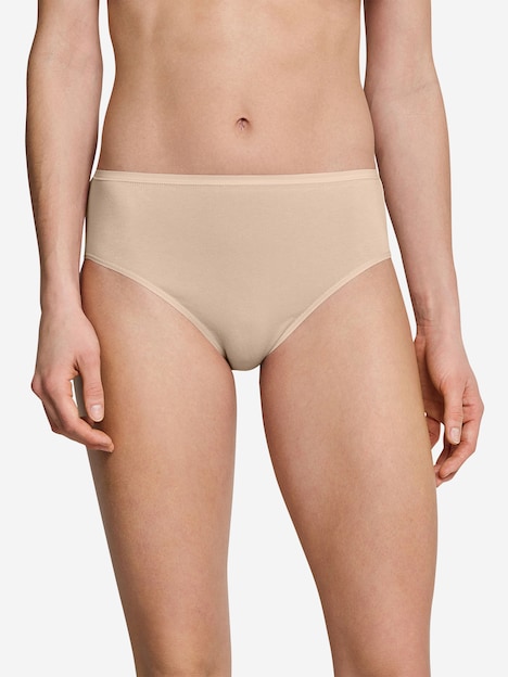 Schiesser Damen Slip Essentials 6-Pack mauve,beige