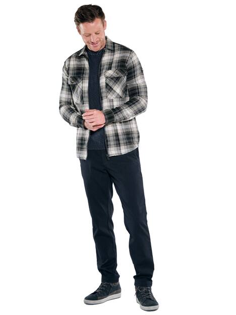 engbers Herren Langarm-Hemd gemustert , Saphirblau