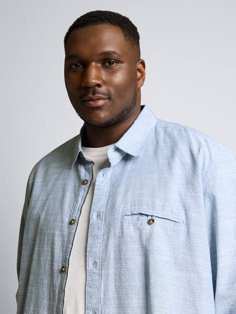 Regular Fit Hemd mit Turn-Up-Funktion