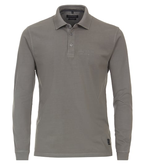 Polo-Shirt Langarm uni