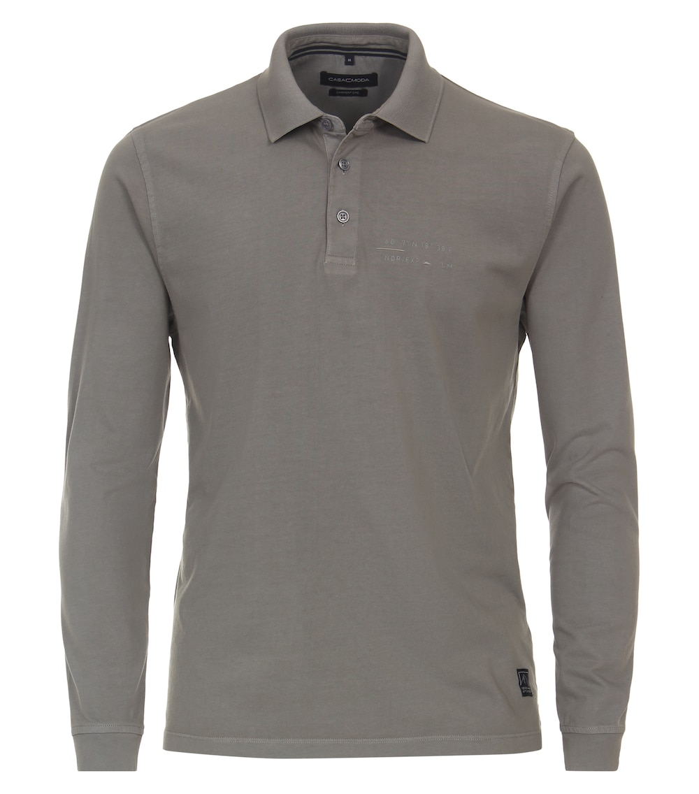 Polo-Shirt Langarm uni