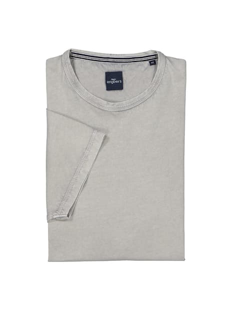 engbers Herren T-Shirt uni , Silbergrau