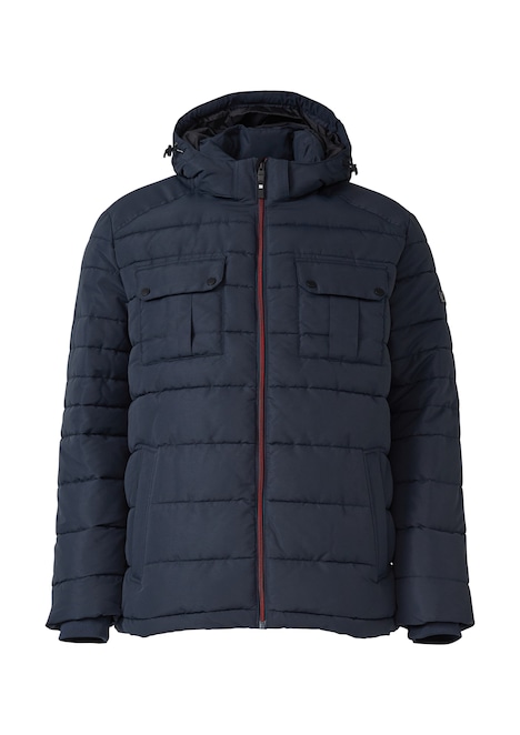 Sportive Puffer-Jacke mit abnehmbarer Kapuze