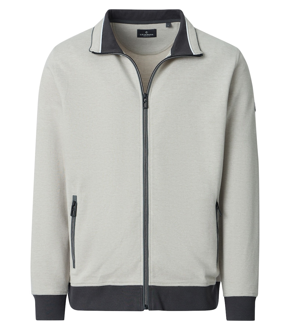 Sweatjacke gestreift