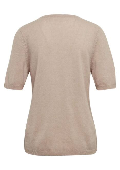 Halbarmpullover mit Rundhals aus Kaschmir