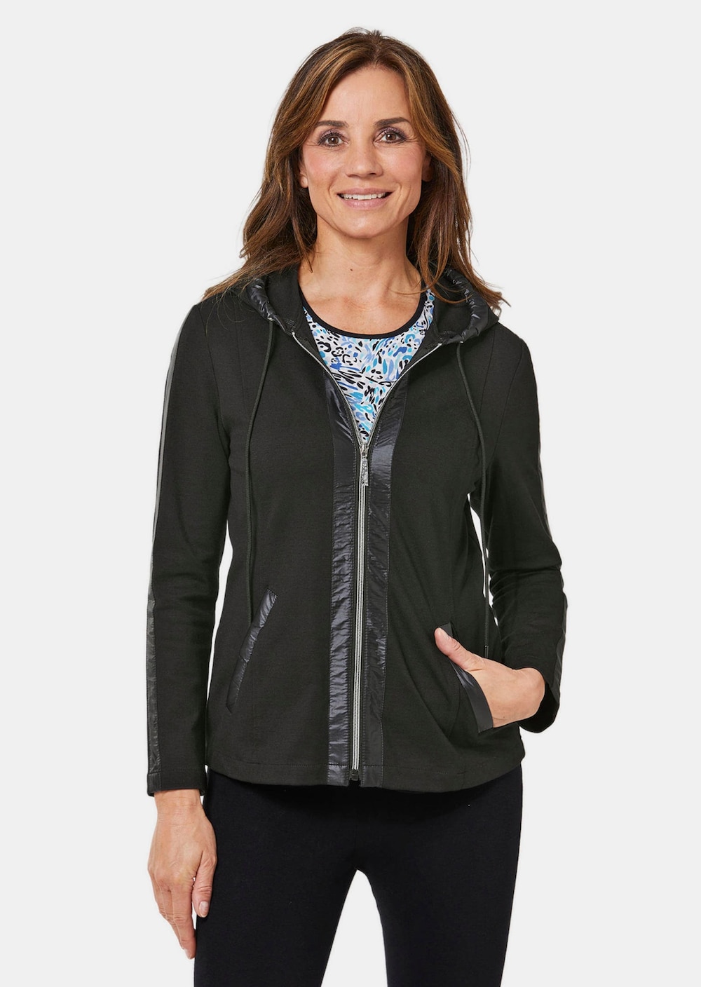bequeme Freizeitjacke mit Kapuze