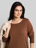 Slim Fit Langarmshirt mit U-Boot-Ausschnitt