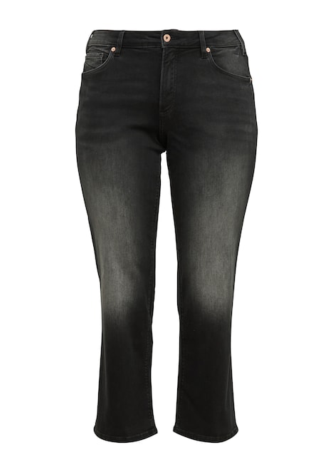 Ankle-Jeans / Slim Fit / Mid Rise / Straight Leg / Super Stretch