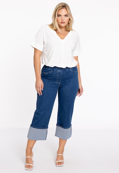 Jeans mit einem elastischen Bund
