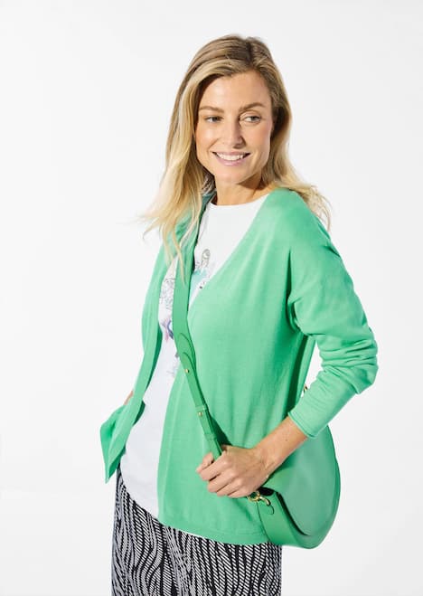 Offene Strickjacke in Kurzform