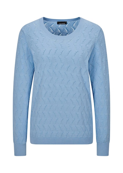 Baumwollpullover mit Zick-Zack-Muster