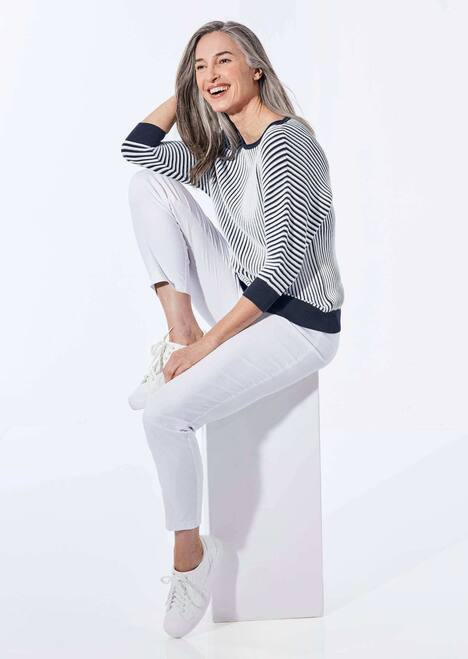 Baumwollmix mit Fledermausärmeln