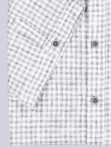 engbers Herren Kurzarm-Hemd mit Leinenanteil , Anthrazit