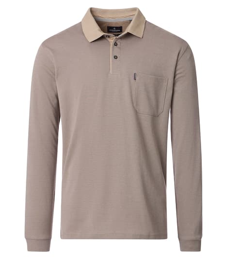 Polo-Shirt Langarm gestreift