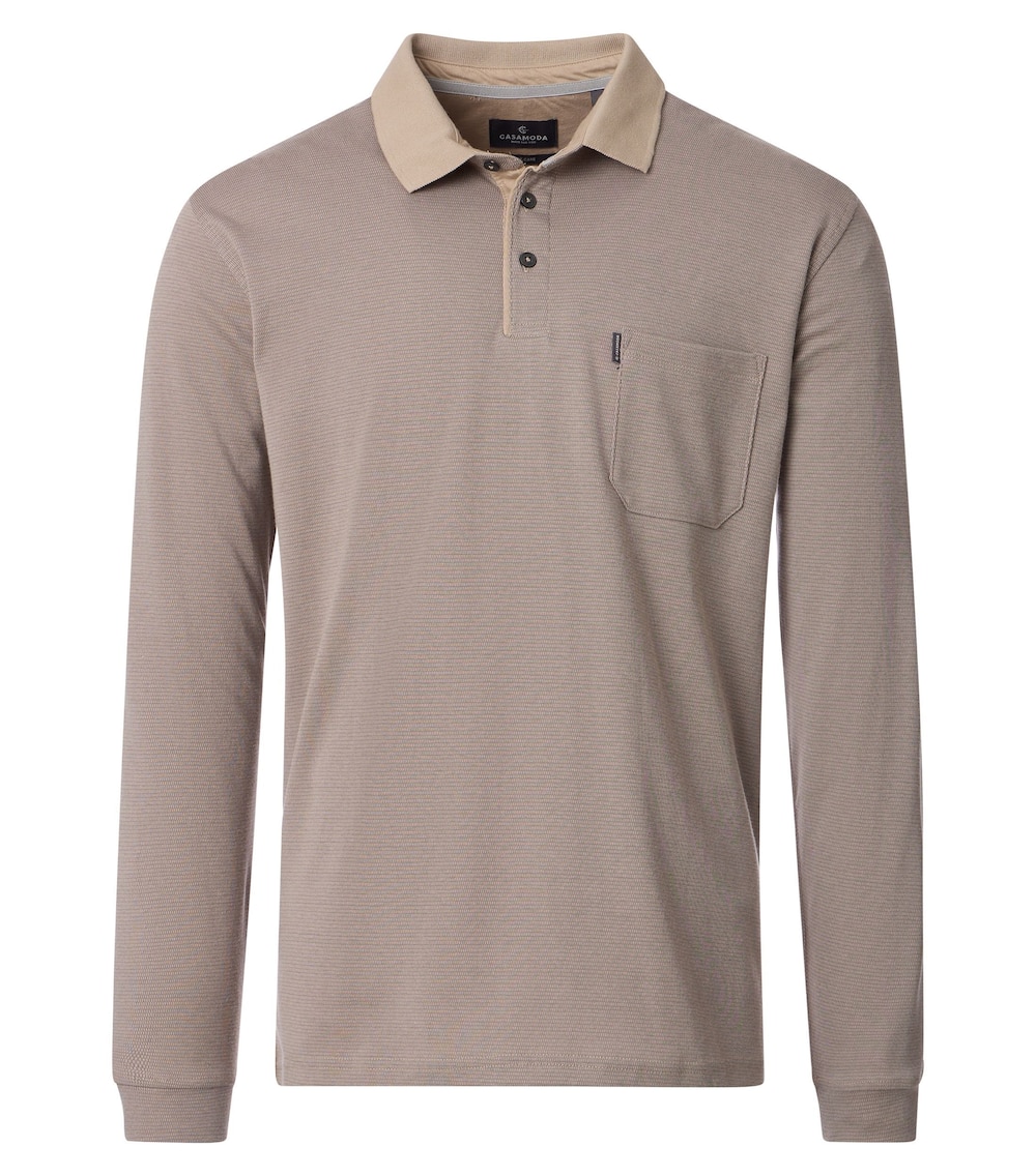 Polo-Shirt Langarm gestreift