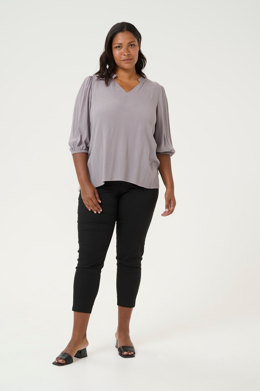 Langarm-Bluse Regular fit